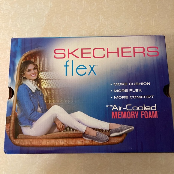 Womens Skechers Flex Memory Foam Slip on Shoes with box - Picture 8 of 9